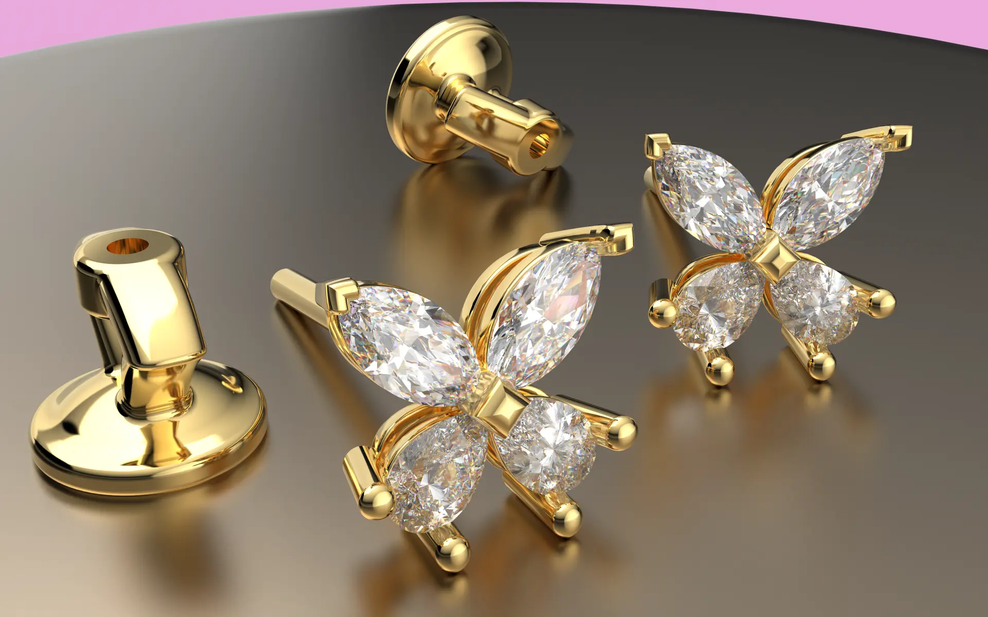 Graff - Classic Butterfly Diamond Stud