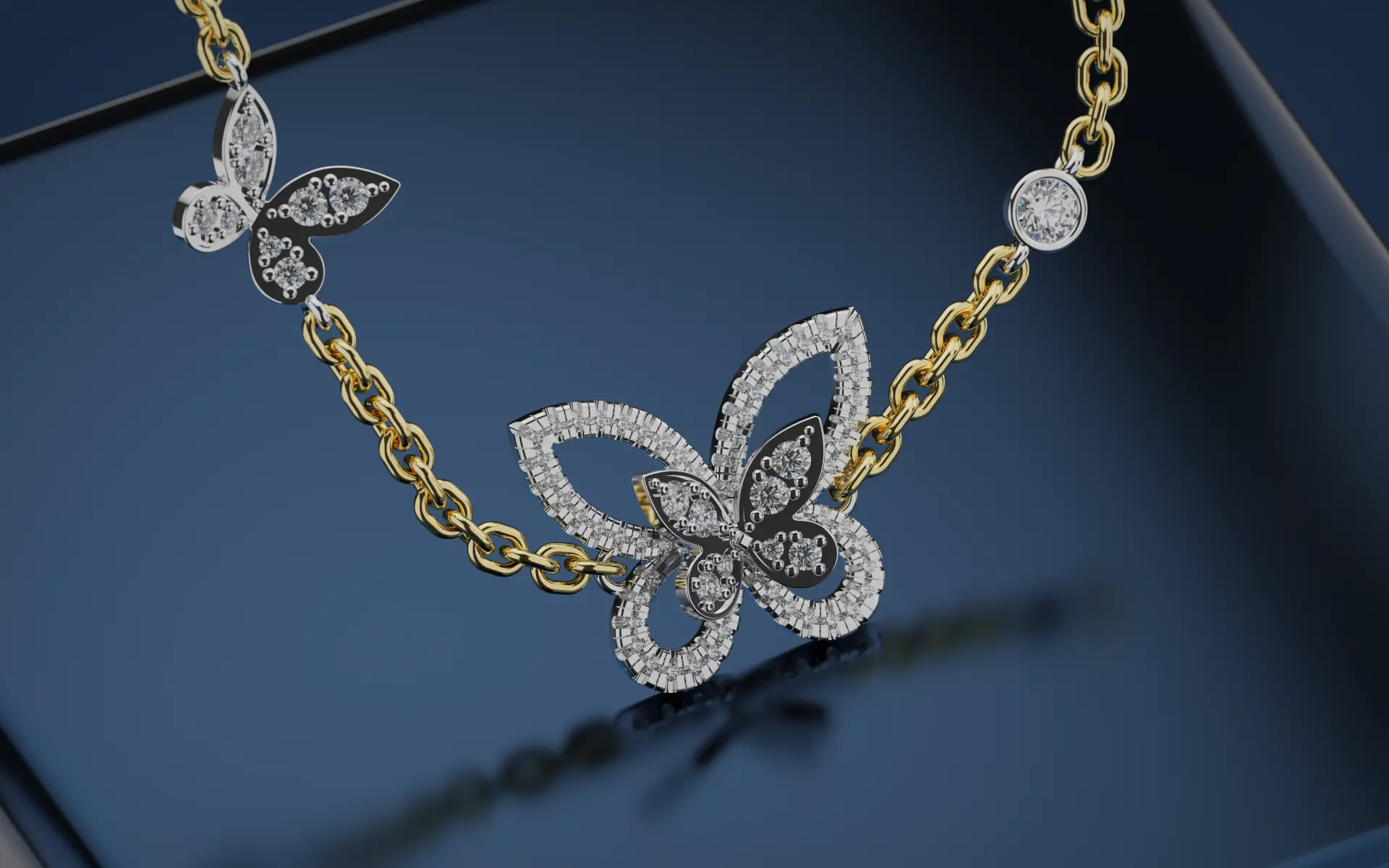Колье Graff Double Butterfly Silhouette Diamond