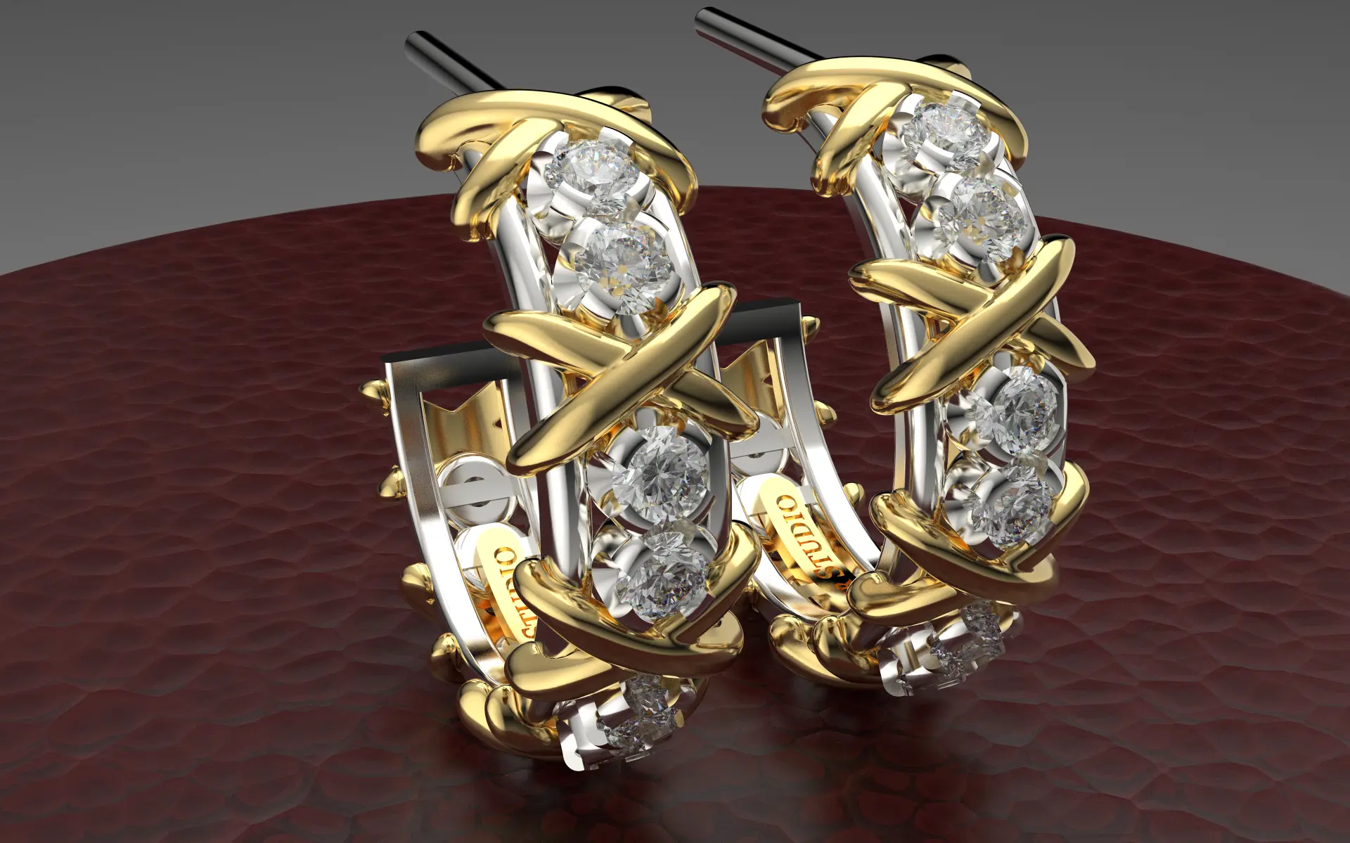Серьги Tiffany - Schlumberger Twenty Stone Hoop Lux Copy