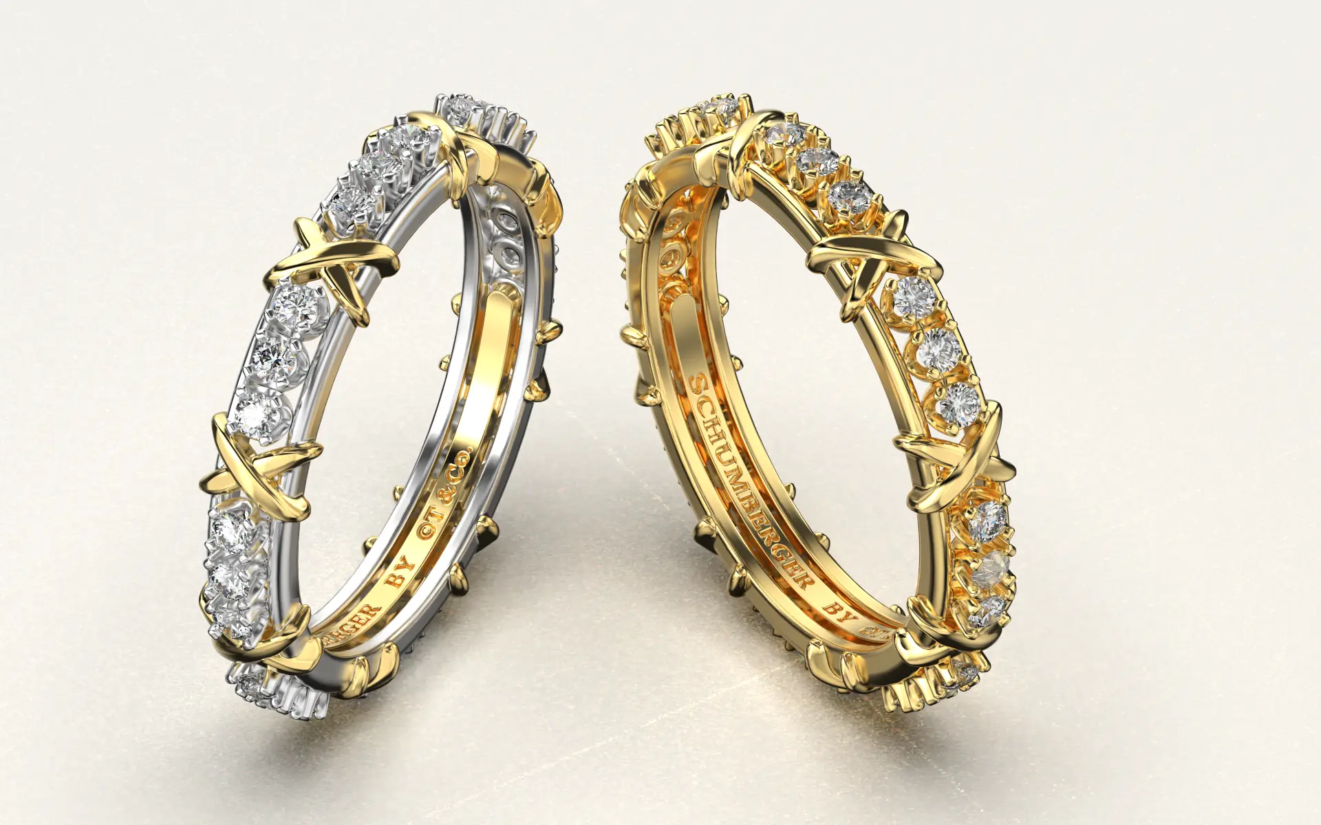 Кольцо Tiffany X 3 gem 17.5mm